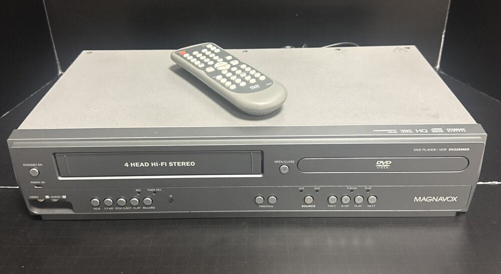 Magnavox DV225MG9 DVD VCR Combo Player VHS Hi-Fi Remote Tested Video